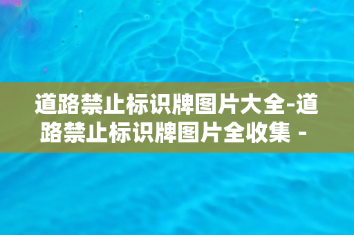 道路禁止标识牌图片大全-道路禁止标识牌图片全收集 - 智能百科