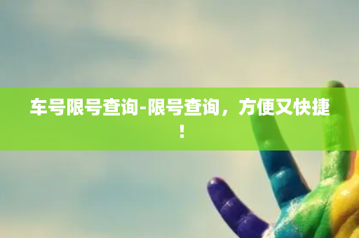 车号限号查询-限号查询，方便又快捷！