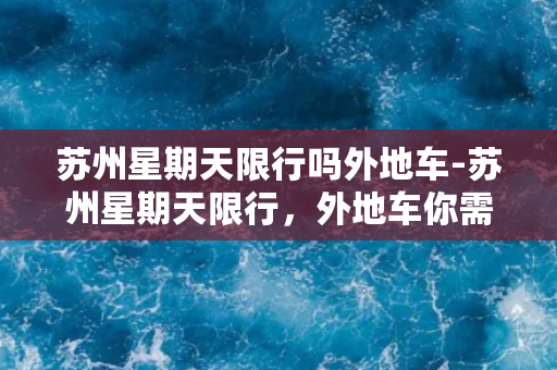 苏州星期天限行吗外地车-苏州星期天限行，外地车你需知。